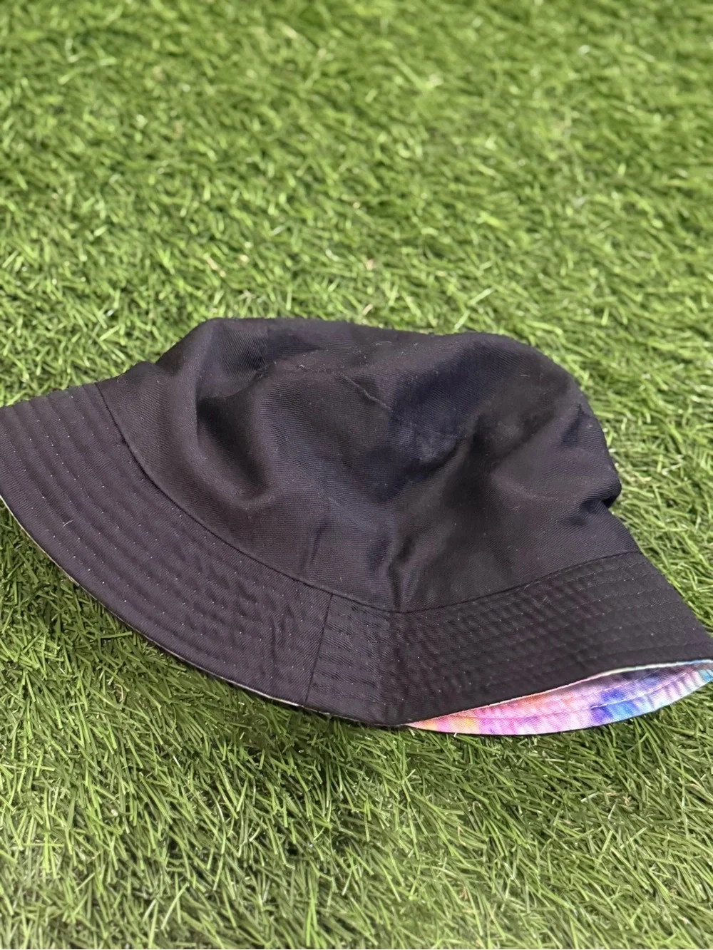 Youth Reversible Bucket Hat - Tie Dye/Black